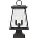 Broughton 2 Light 21 inch Black Outdoor Pier Mounted Fixture