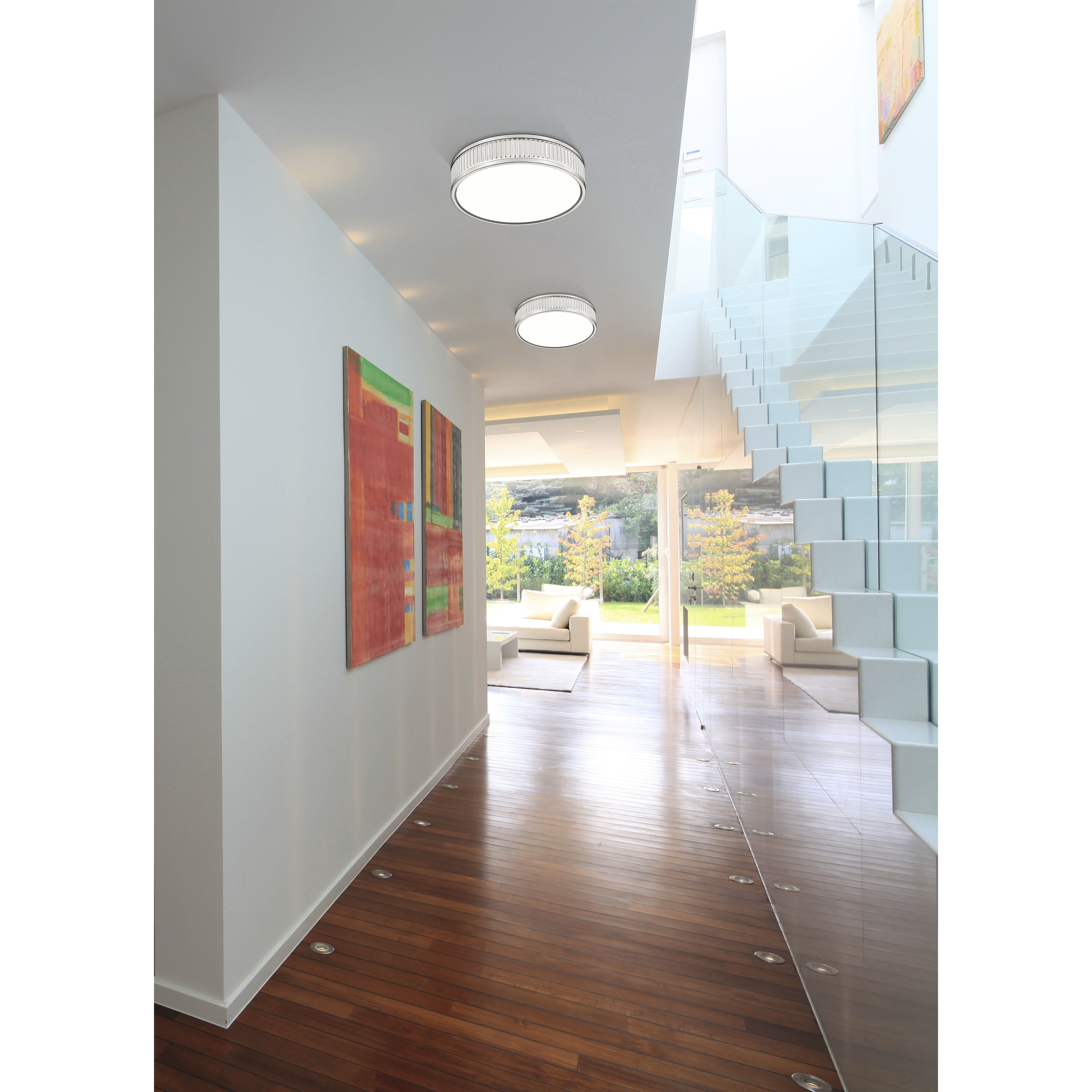 Stari LED 12.75 inch Brushed Nickel Flush Mount Ceiling Light