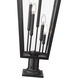 Gannon 5 Light 42.25 inch Black Outdoor Pier Mounted Fixture in G9