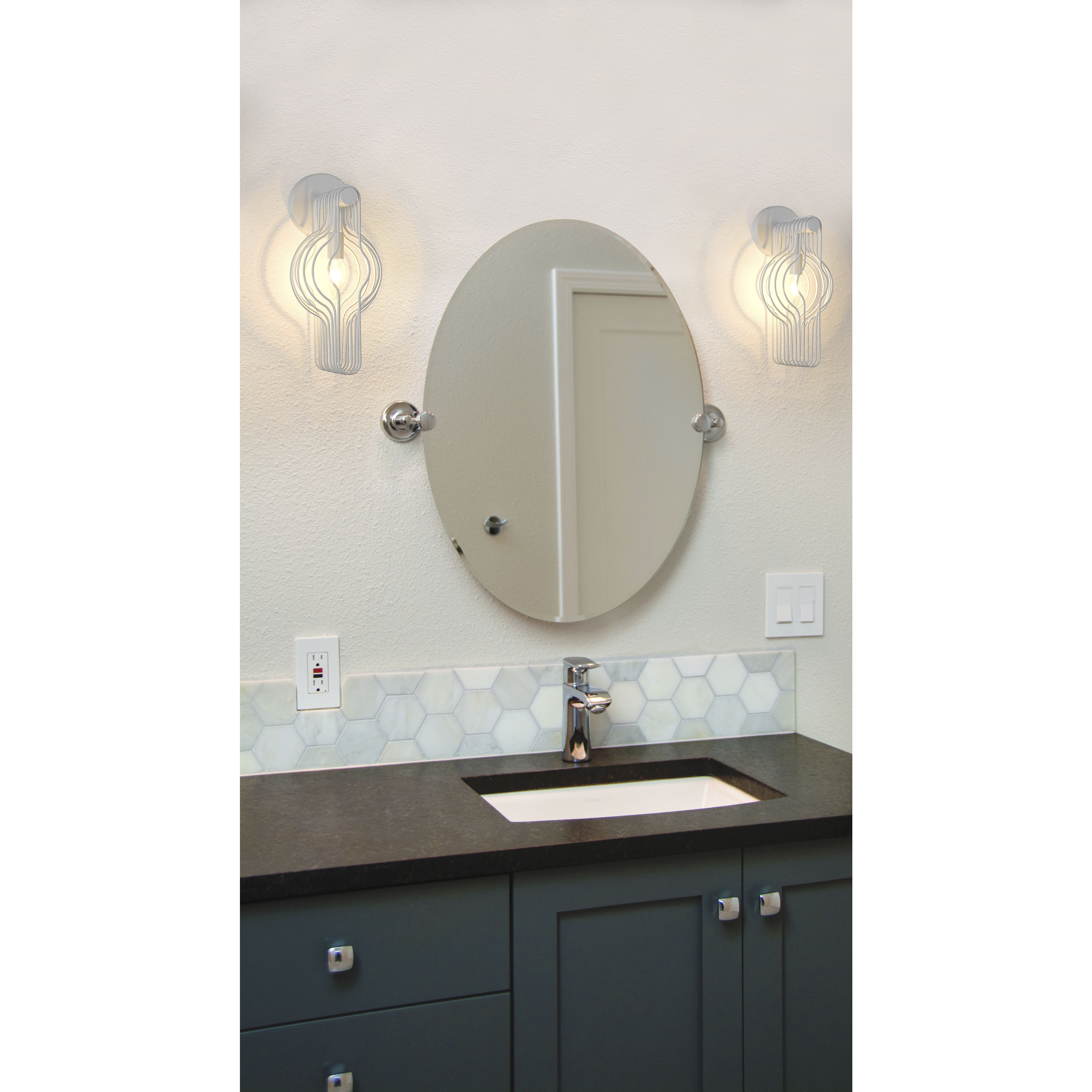 Contour 1 Light 7 inch White Wall Sconce Wall Light