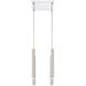 Forest LED 9.5 inch Chrome Chandelier Ceiling Light in Brushed Nickel Steel, 4, 11