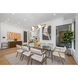Realm Sphere Linear Chandelier Ceiling Light in Modern Gold