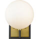 Parsons 1 Light 6 inch Matte Black and Olde Brass Wall Sconce Wall Light