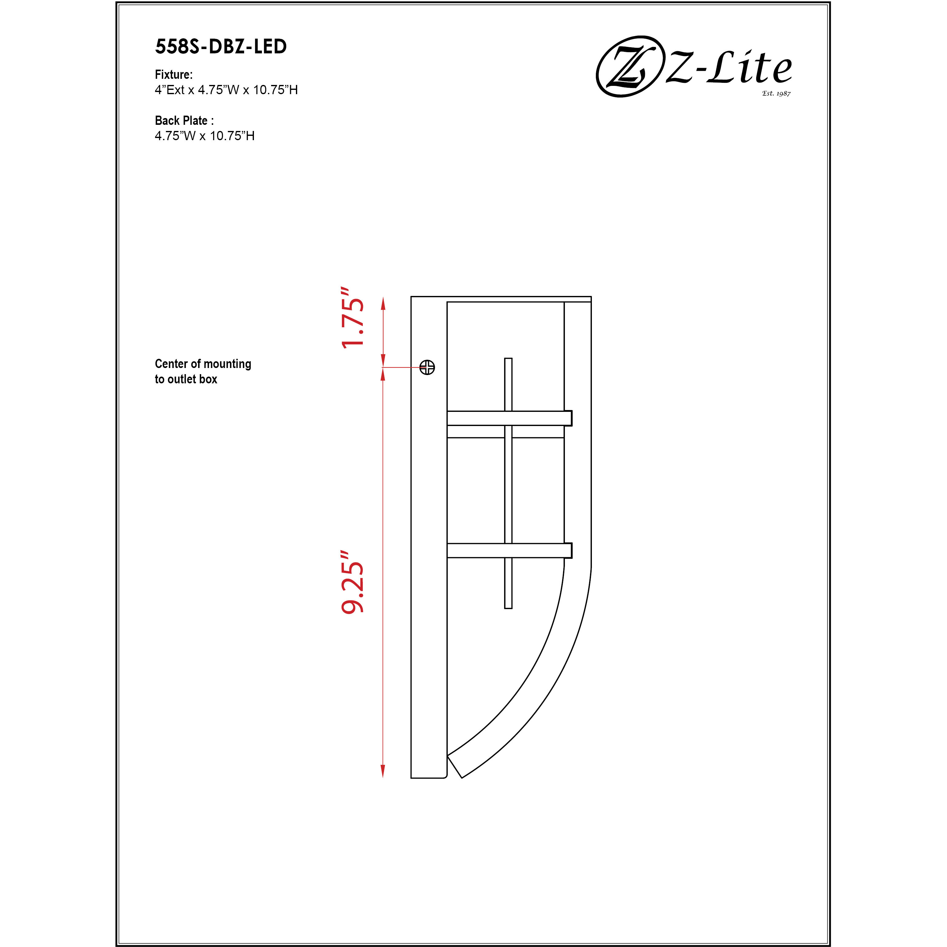 Stillwater Outdoor Wall Light in Deep Bronze
