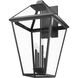 Talbot 4 Light 33 inch Black Outdoor Wall Light