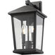 Beacon 2 Light 15 inch Black Outdoor Wall Light