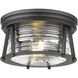 Cape Harbor 2 Light 12 inch Matte Black Flush Mount Ceiling Light