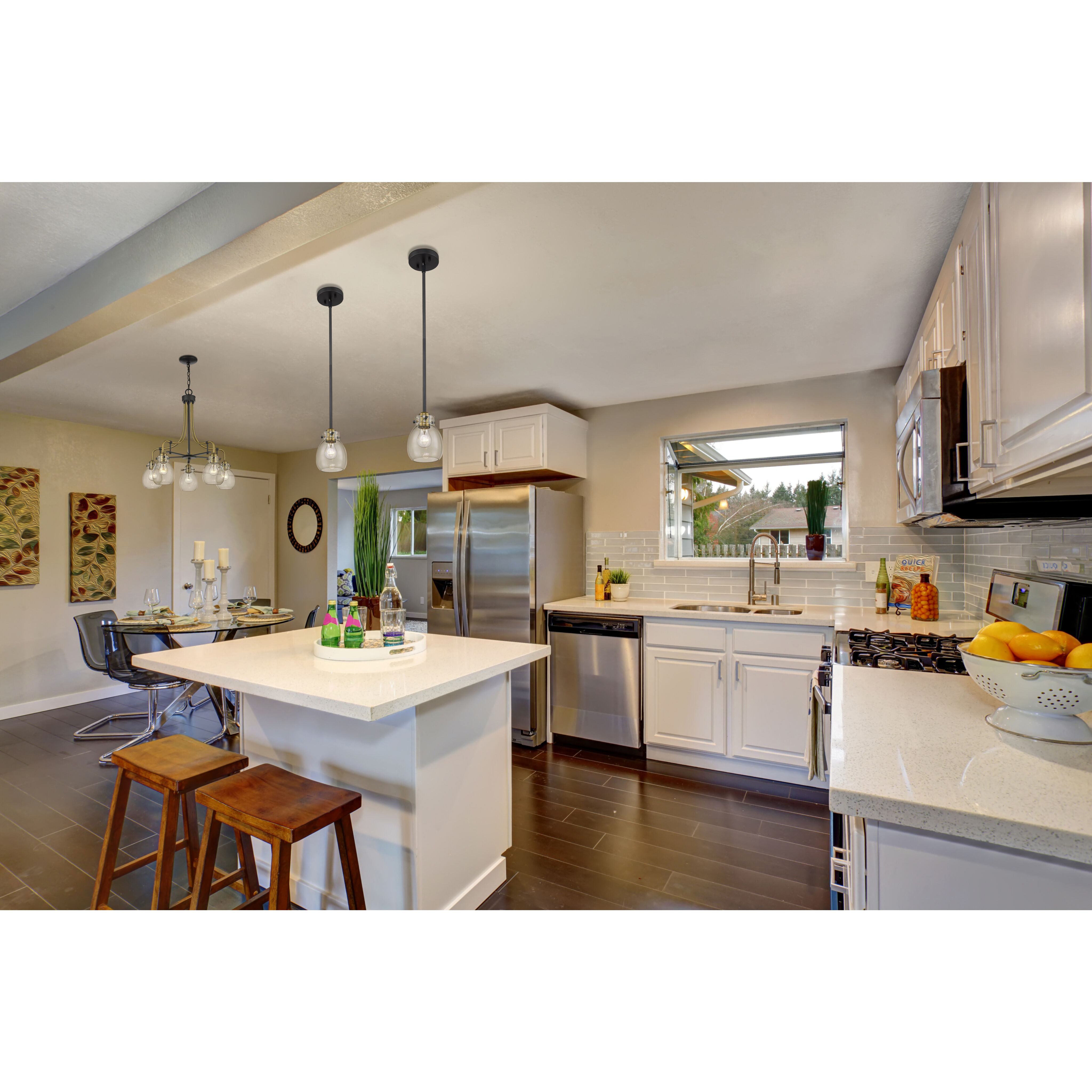 Kraken 1 Light 5.25 inch Matte Black and Olde Brass Pendant Ceiling Light