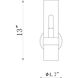 Datus 1 Light 6.5 inch Matte Black Wall Sconce Wall Light