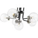 Parsons 6 Light 27 inch Matte Black and Brushed Nickel Chandelier Ceiling Light