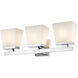 Astor 3 Light 23 inch Chrome Vanity Wall Light