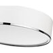 Arlo 4 Light 20.25 inch Matte White and Chrome Flush Mount Ceiling Light