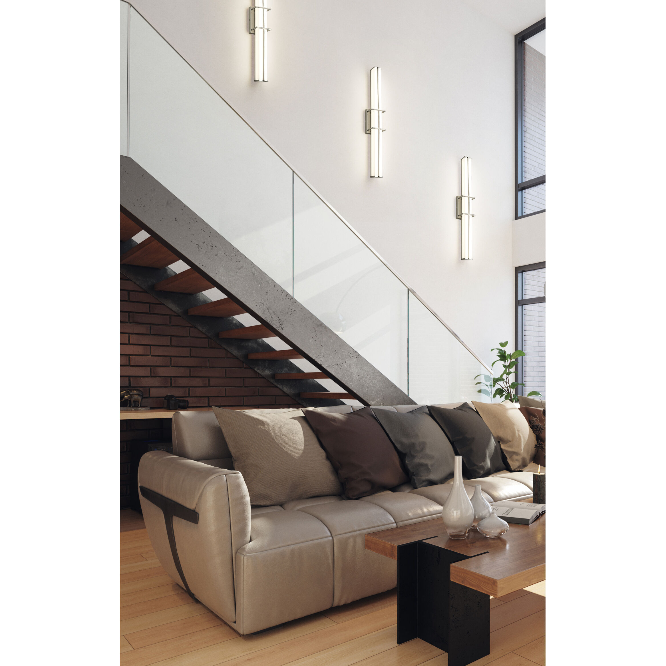 Harrison LED 32 inch Brushed Nickel Vanity Wall Light