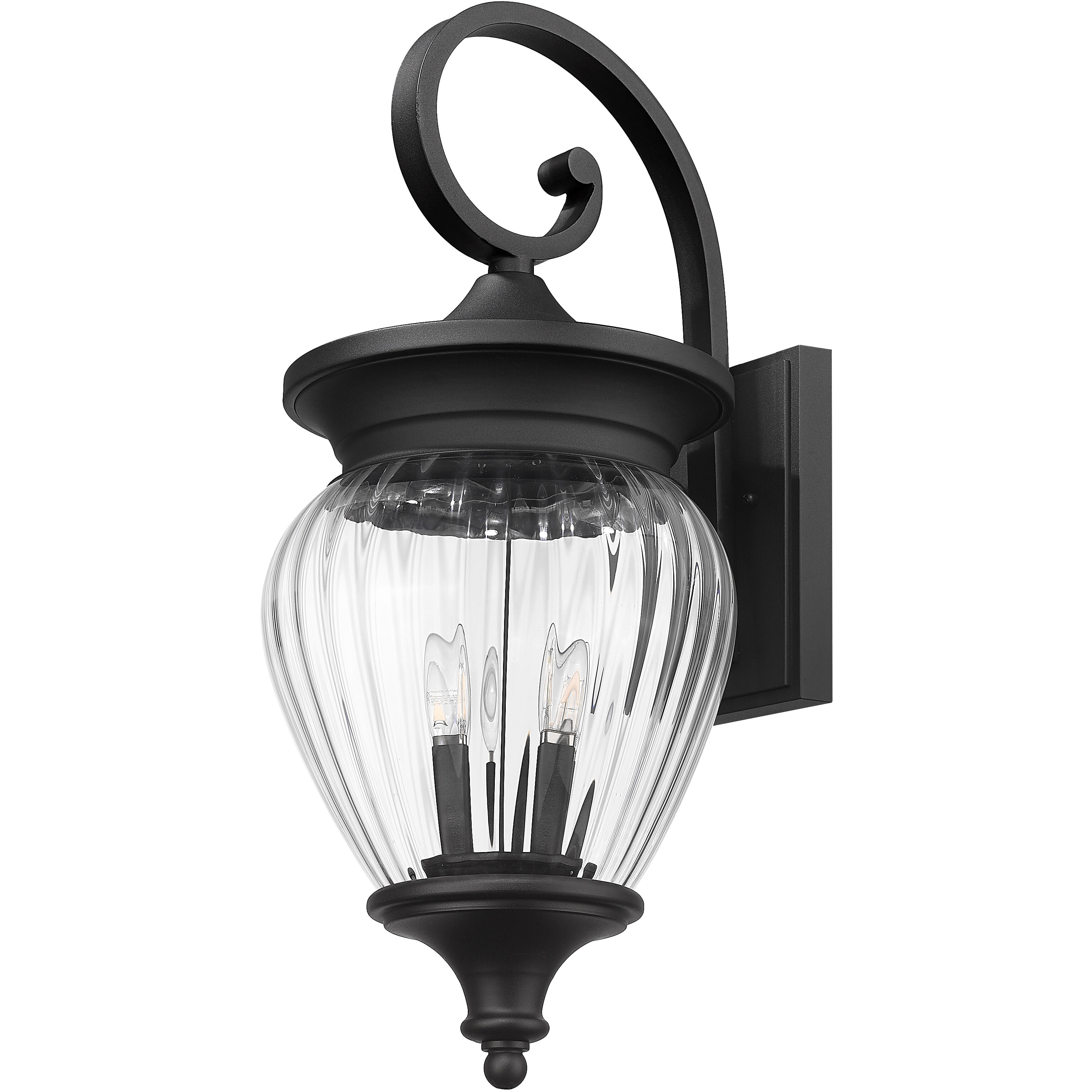Davina Outdoor Wall Light in Black, G9