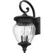 Davina Outdoor Wall Light in Black, G9