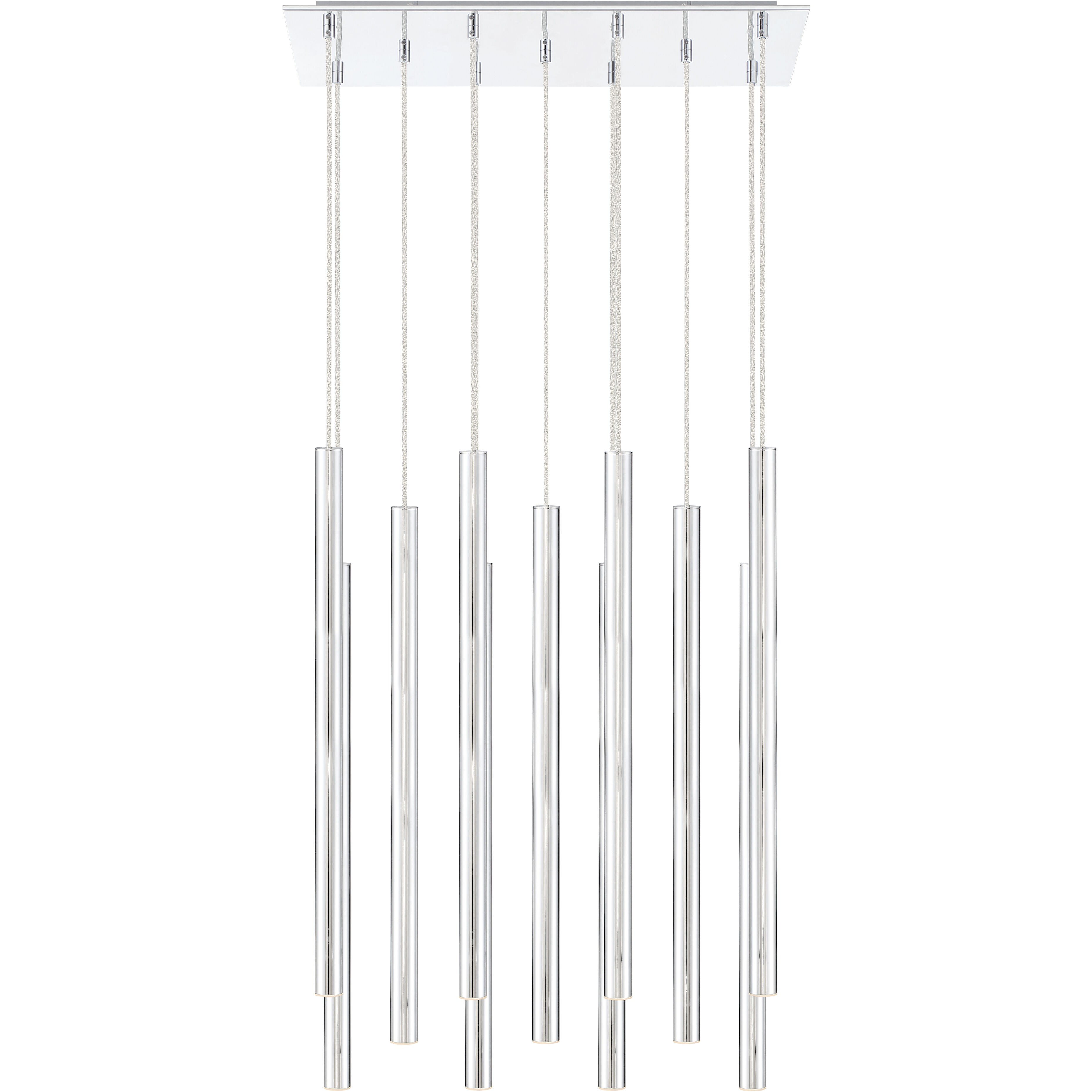 Forest LED 9.75 inch Chrome Chandelier Ceiling Light in 11, 40, Chrome Steel