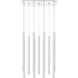 Forest LED 9.75 inch Chrome Chandelier Ceiling Light in 11, 40, Chrome Steel
