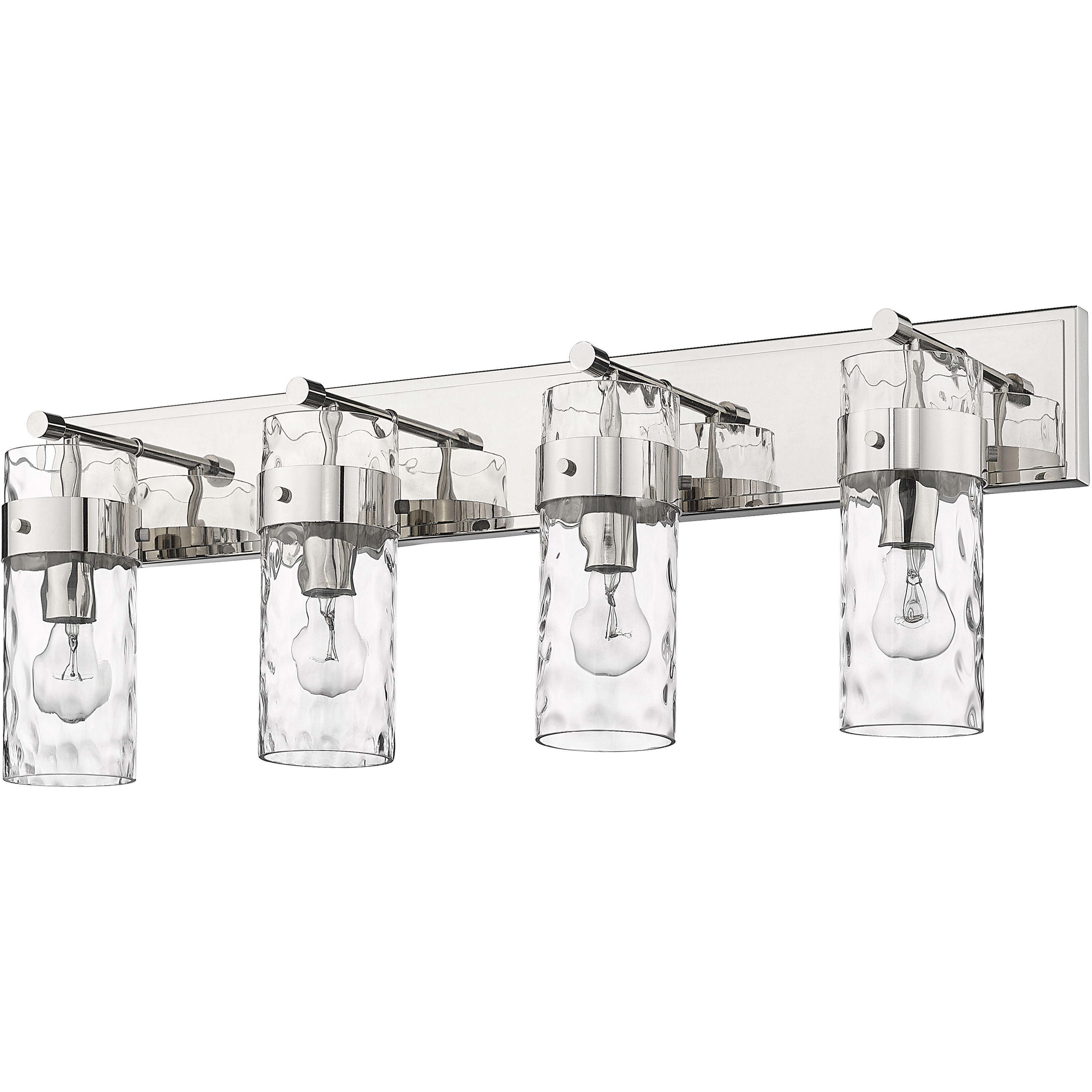 Fontaine 4 Light 34 inch Polished Nickel Vanity Wall Light