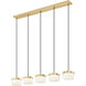 Renaud LED 46 inch Modern Gold Linear Chandelier Ceiling Light