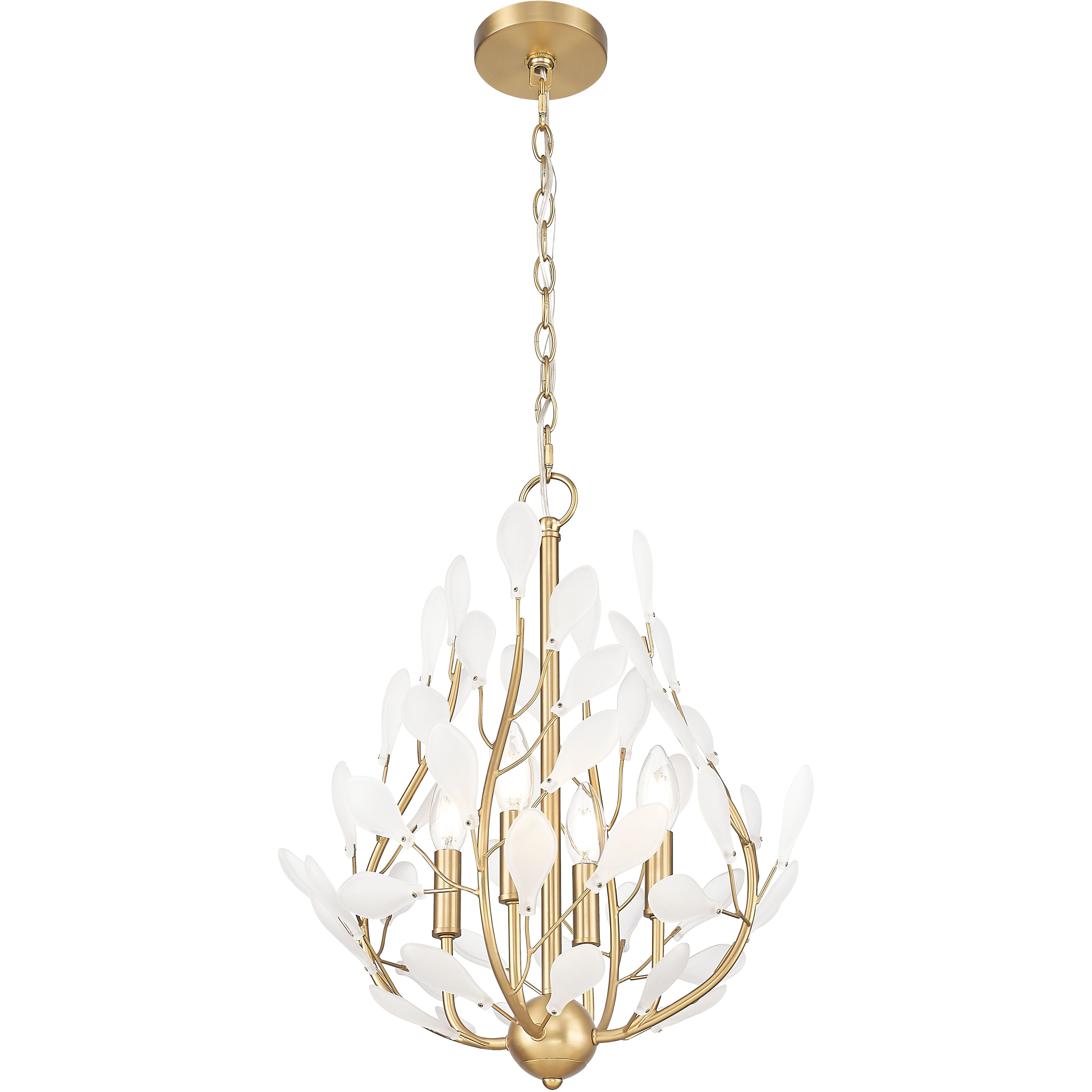 Claudine 4 Light 18 inch Modern Gold Chandelier Ceiling Light