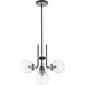 Parsons 4 Light 22 inch Matte Black and Brushed Nickel Chandelier Ceiling Light