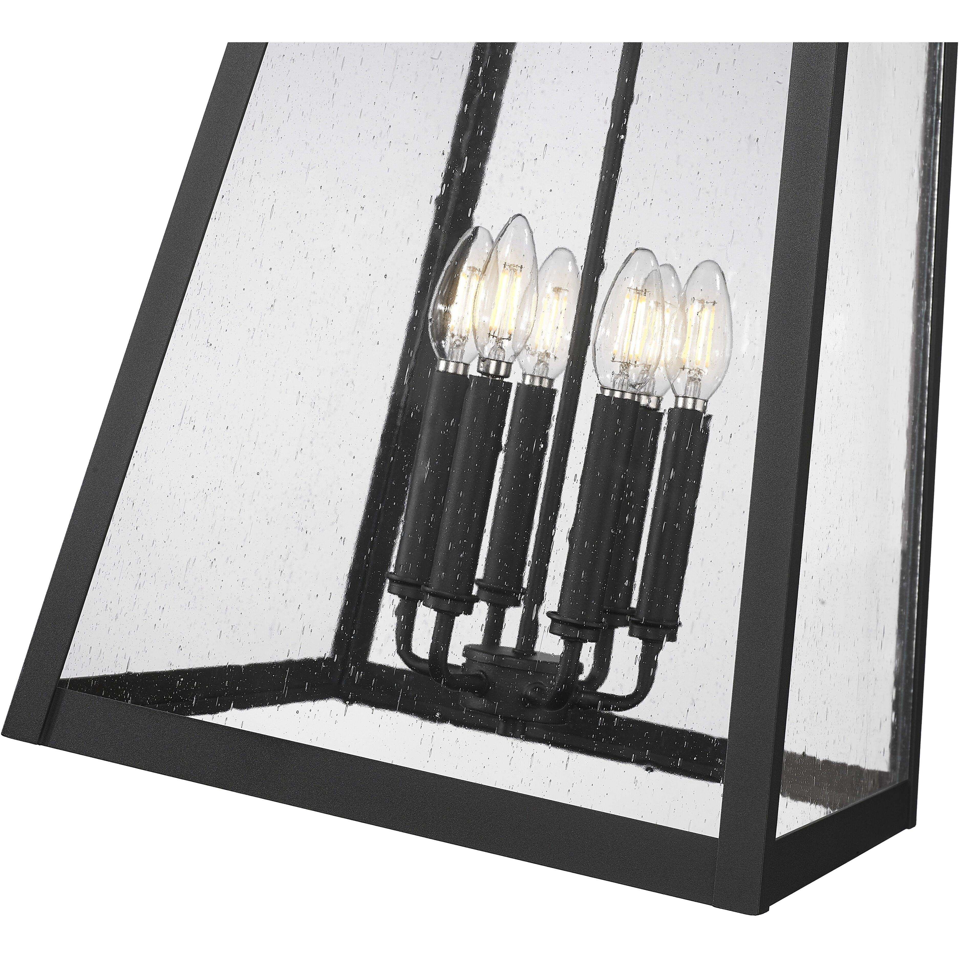 Rainer 6 Light 17.5 inch Black Outdoor Chain Mount Ceiling Fixture in G9