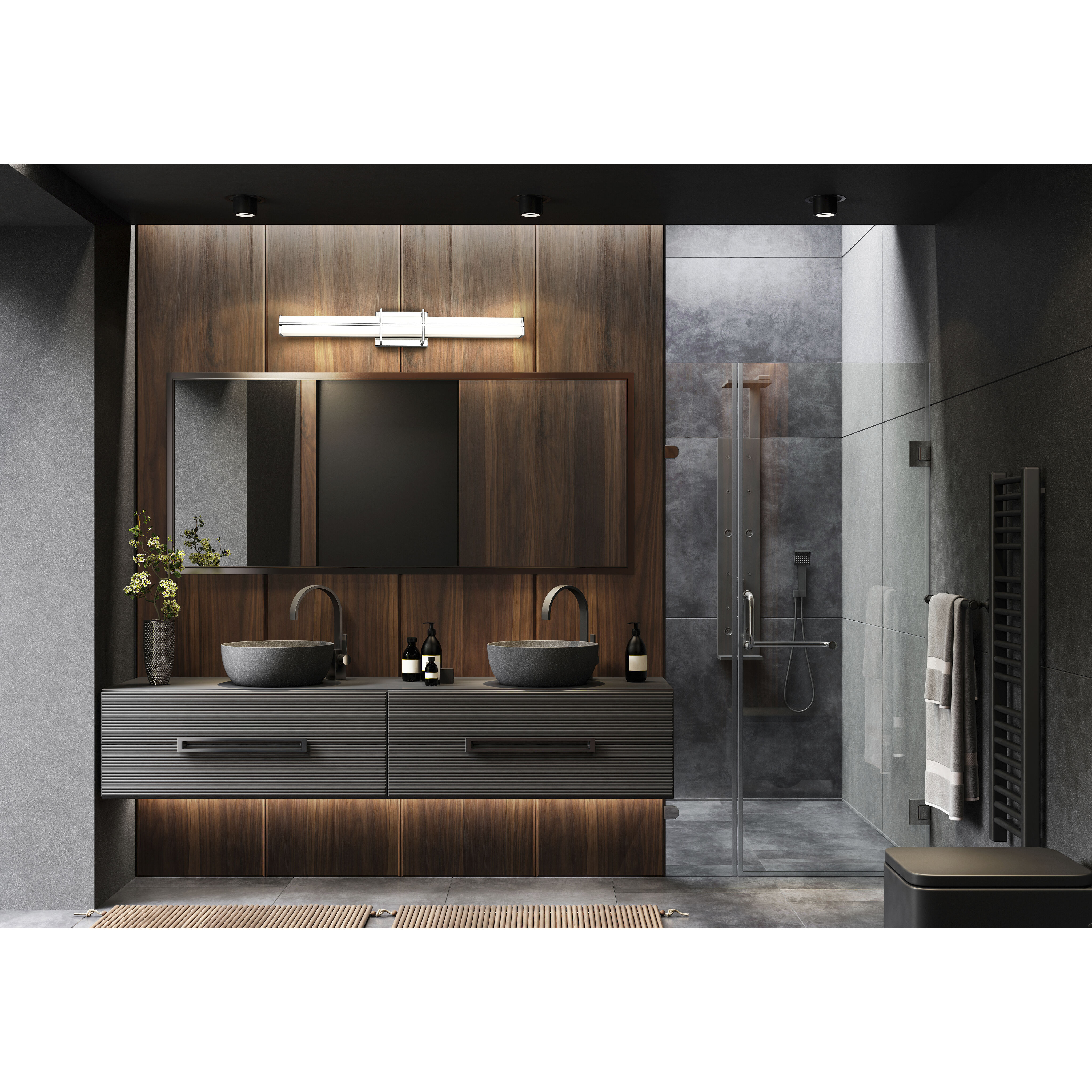 Harrison LED 32 inch Chrome Vanity Wall Light