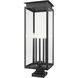Nova 5 Light 36.75 inch Black Outdoor Pier Mounted Fixture