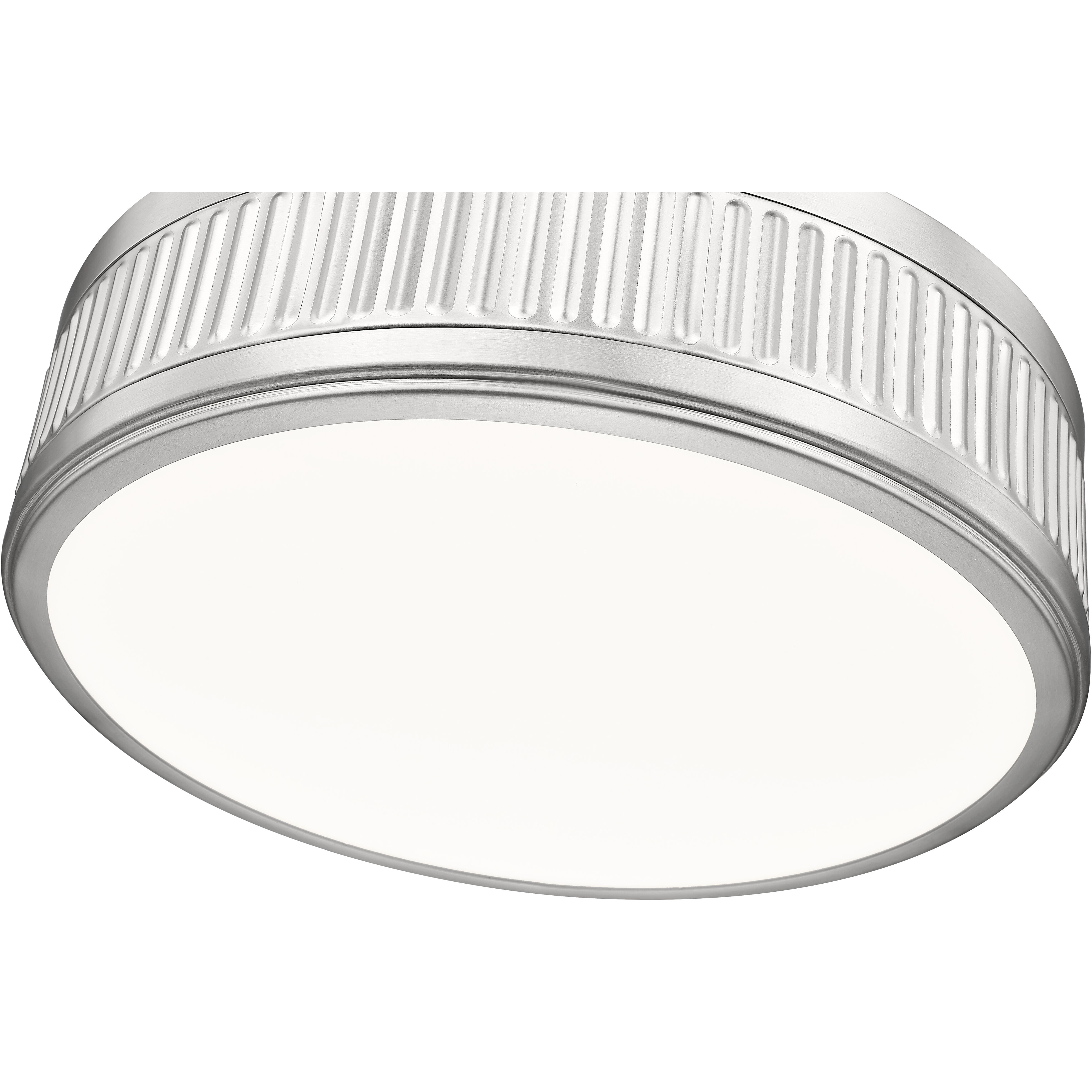 Quinn LED 15 inch Satin Nickel Semi Flush Mount Ceiling Light