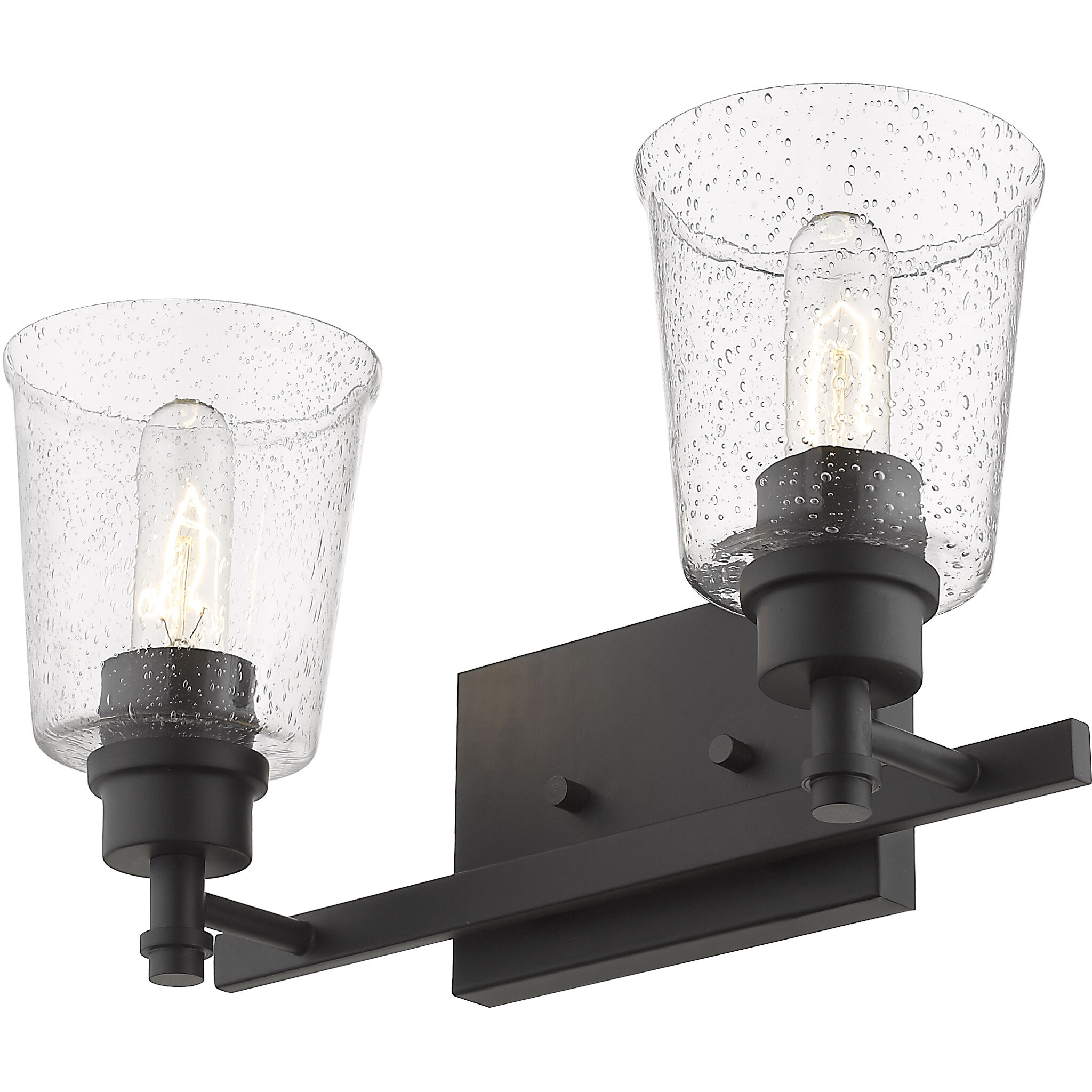 Bohin 2 Light 16 inch Matte Black Vanity Wall Light