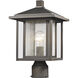 Aspen 1 Light 14.75 inch Oil Rubbed Bronze Outdoor Post Mount Fixture
