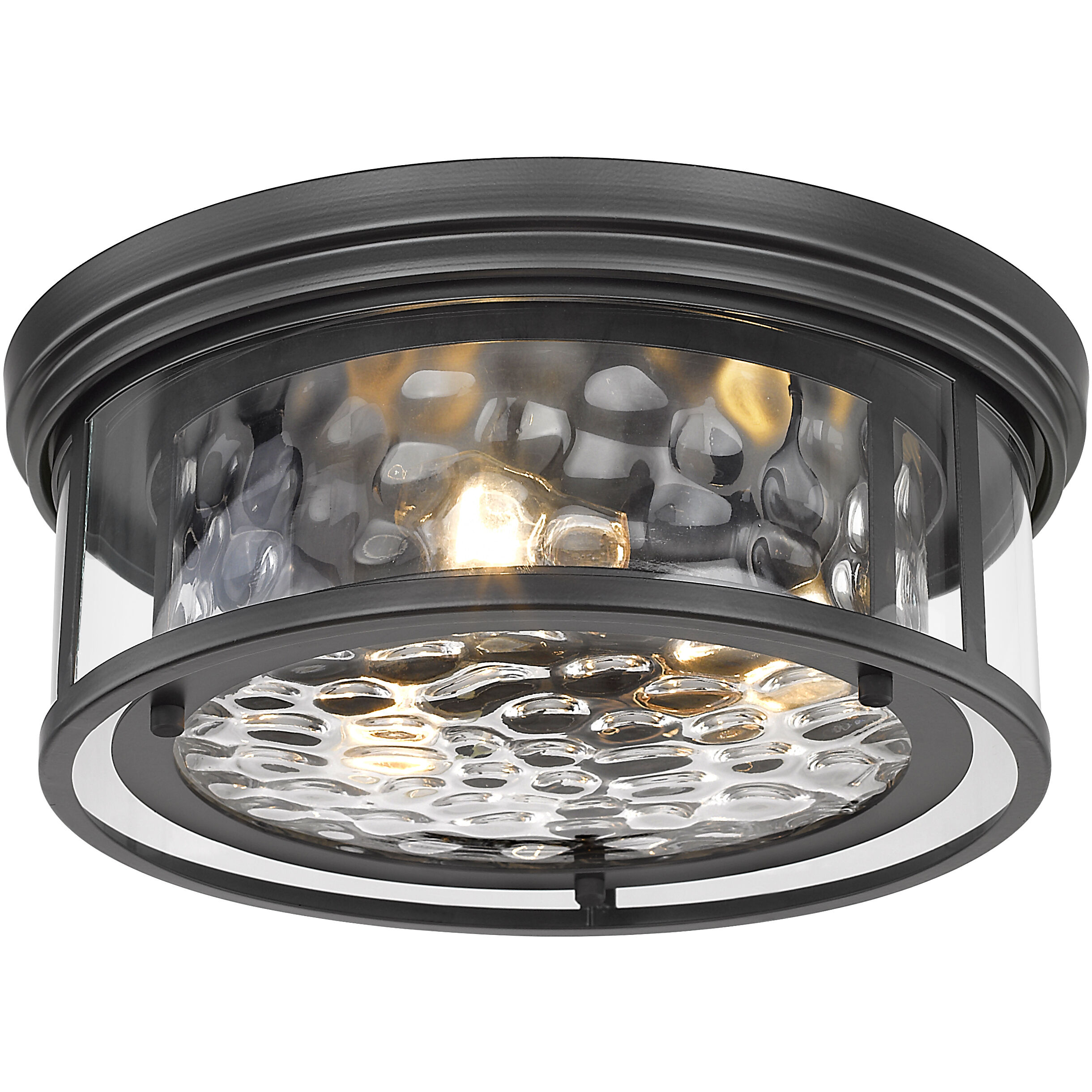 Clarion 3 Light 16 inch Matte Black Flush Mount Ceiling Light