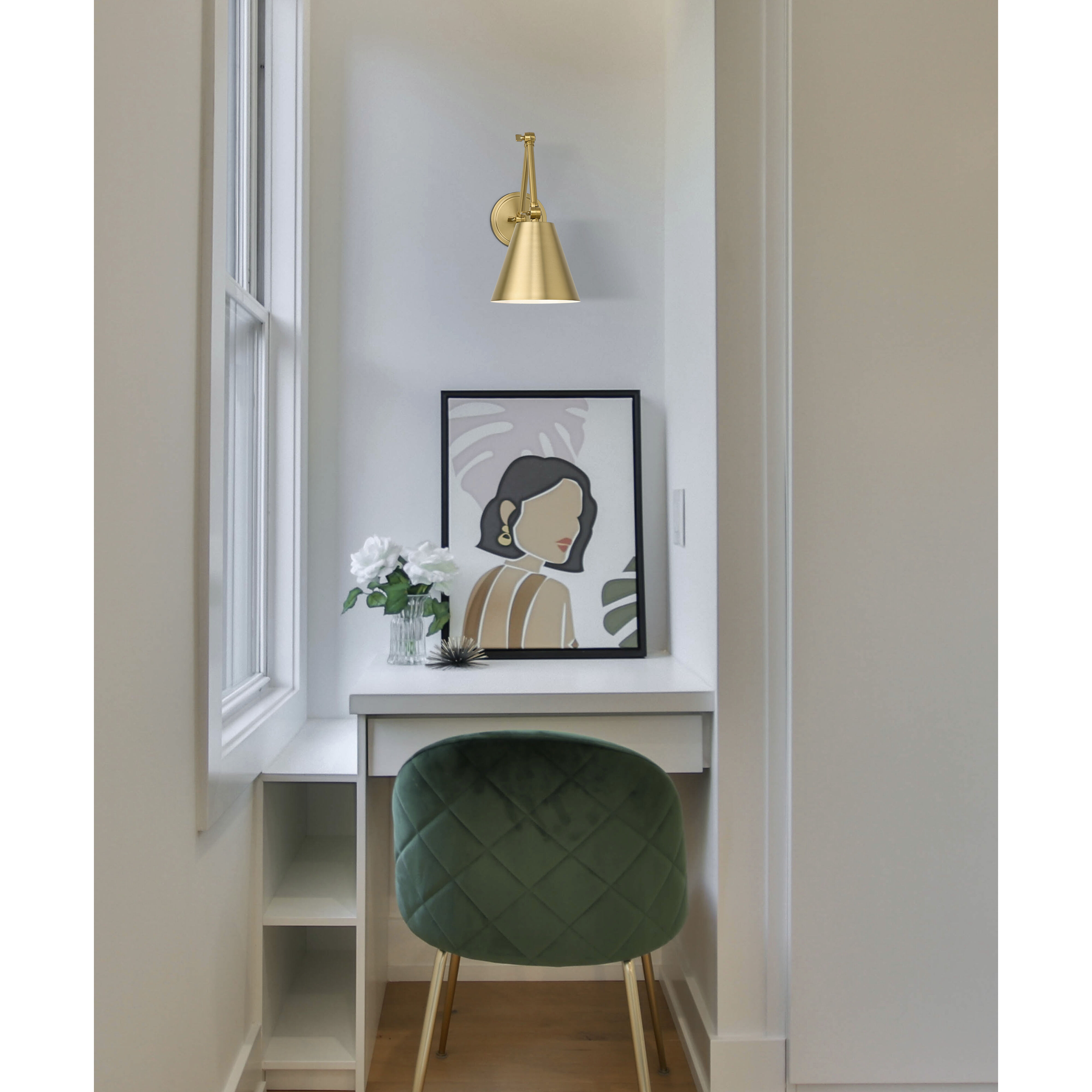 Regent 1 Light 7.5 inch Modern Gold Wall Sconce Wall Light