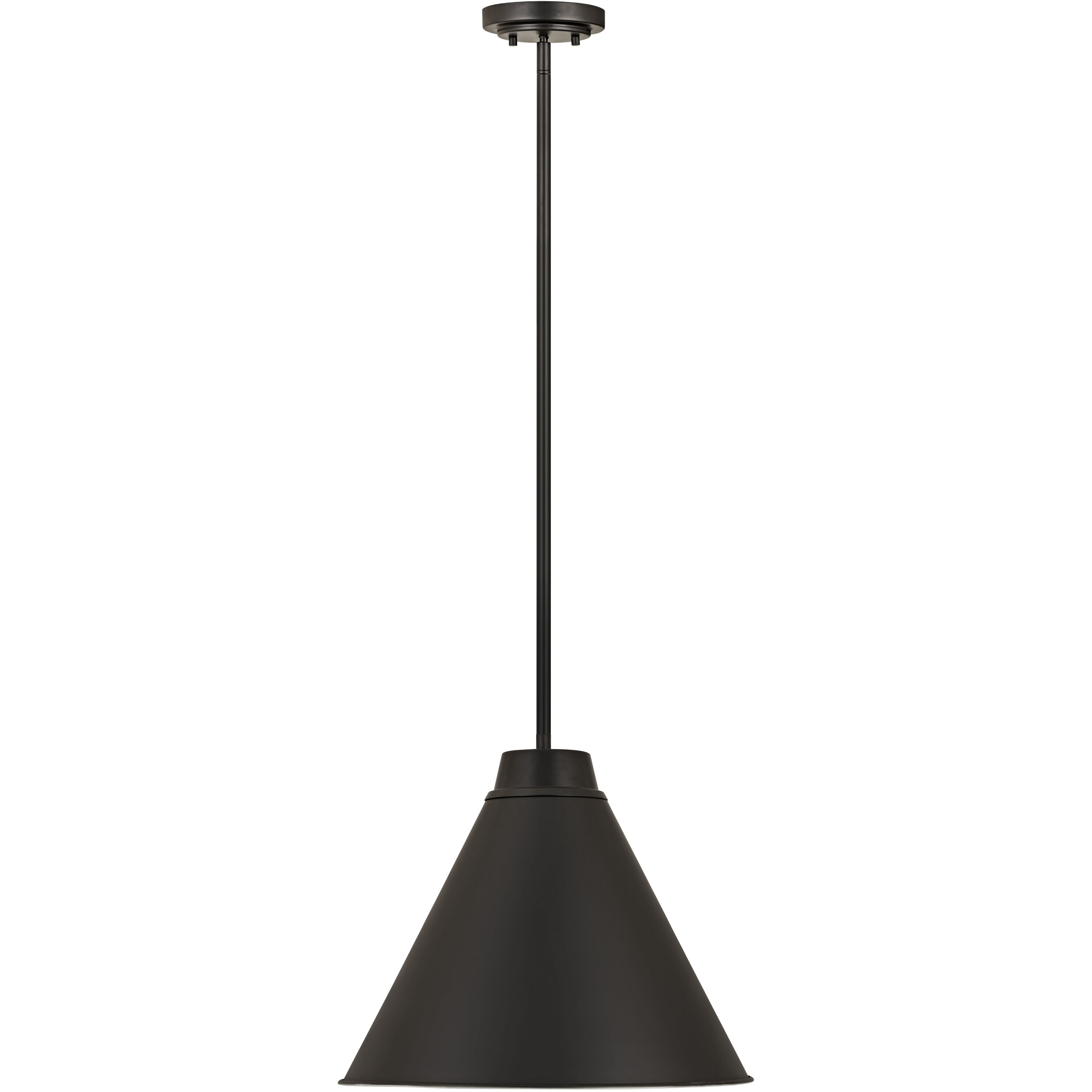 Eaton 1 Light 18 inch Matte Black Pendant Ceiling Light