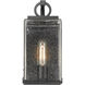 Sana 1 Light 12.75 inch Black Outdoor Wall Light