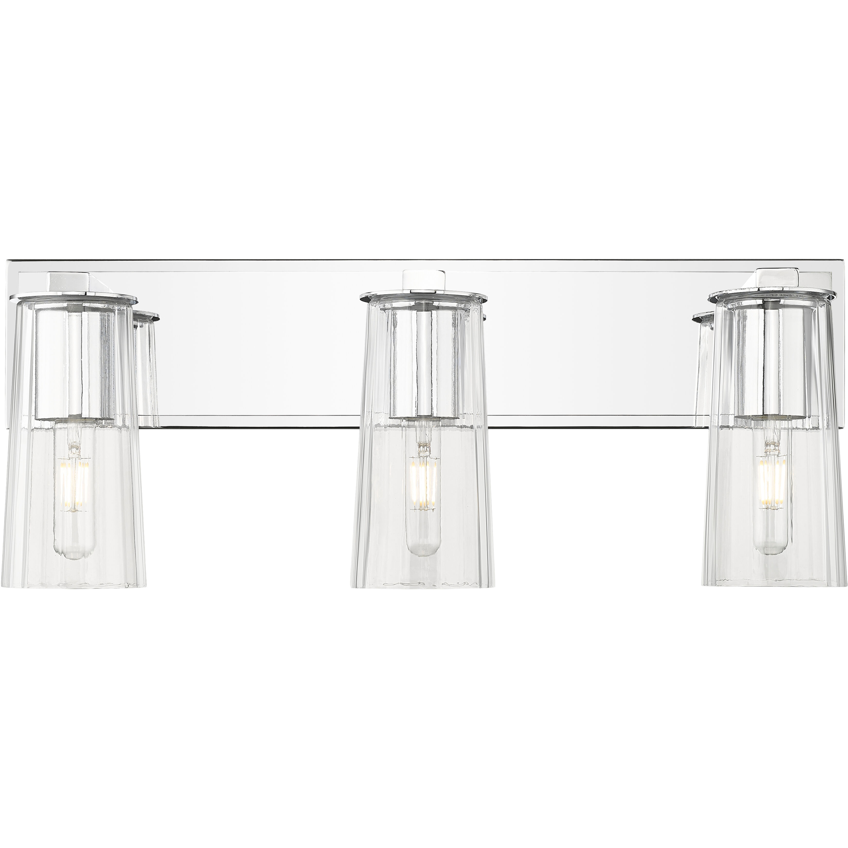 Titus 3 Light 24 inch Chrome Bath Vanity Light Wall Light