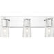Titus 3 Light 24 inch Chrome Bath Vanity Light Wall Light