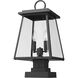 Broughton 2 Light 21 inch Black Outdoor Pier Mounted Fixture