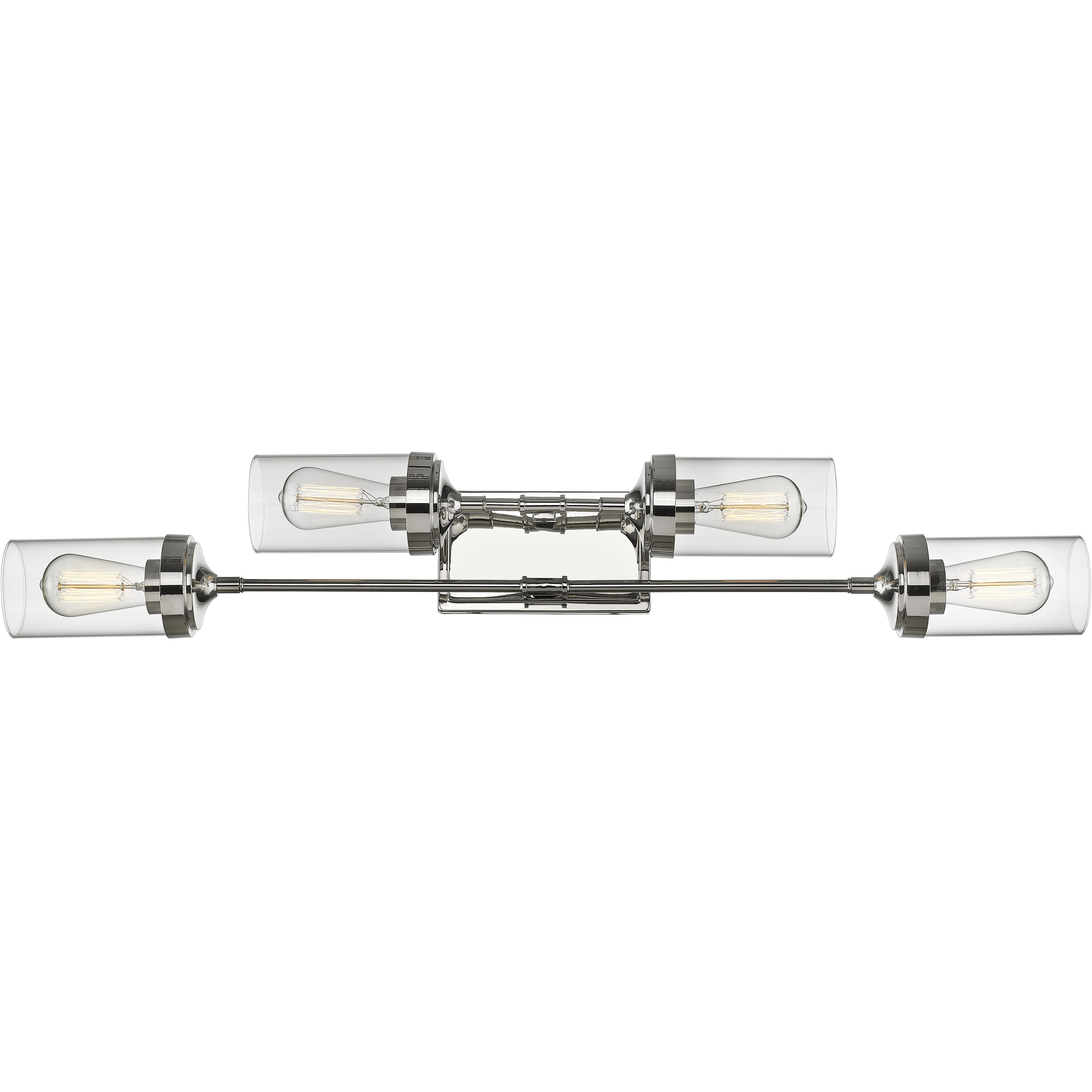 Calliope 4 Light 38 inch Polished Nickel Vanity Wall Light
