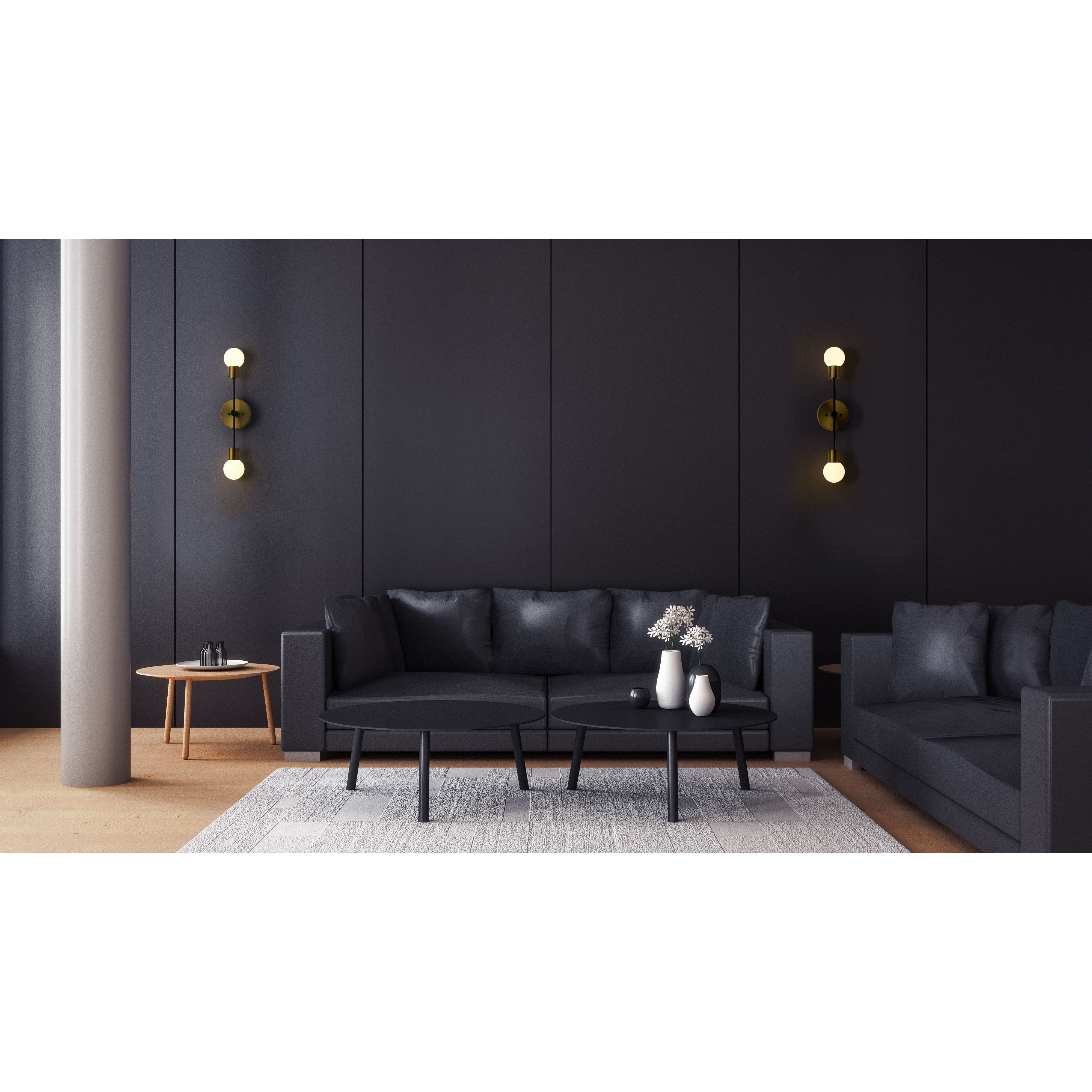 Z-Lite 621-2S-MB-FB Neutra 2 Light 6 inch Matte Black and