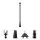 Wakefield 1 Light 116 inch Black Outdoor Post Mounted Fixture