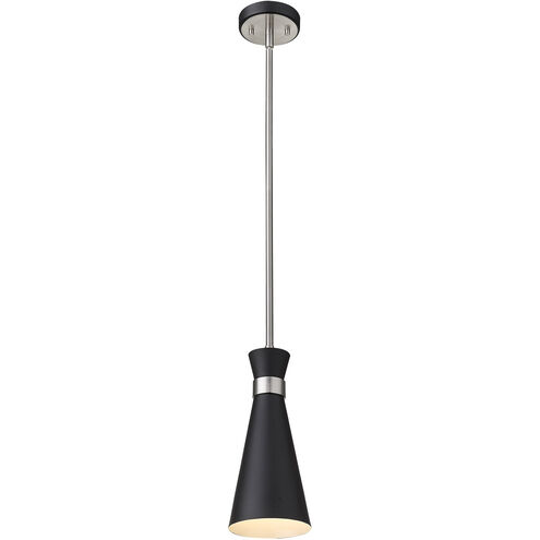Soriano 1 Light 5.5 inch Matte Black/Brushed Nickel Pendant Ceiling Light
