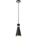 Soriano 1 Light 5.5 inch Matte Black/Brushed Nickel Pendant Ceiling Light