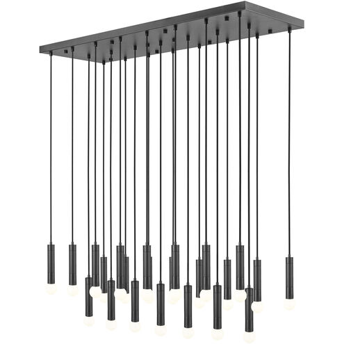 Stari Linear Chandelier Ceiling Light in Matte Black