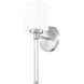 Henri 1 Light 5.25 inch Brushed Nickel Wall Sconce Wall Light