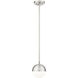 Realm Sphere 1 Light 8.5 inch Brushed Nickel Pendant Ceiling Light