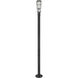 Helix 1 Light 93 inch Black Outdoor Post Mounted Fixture