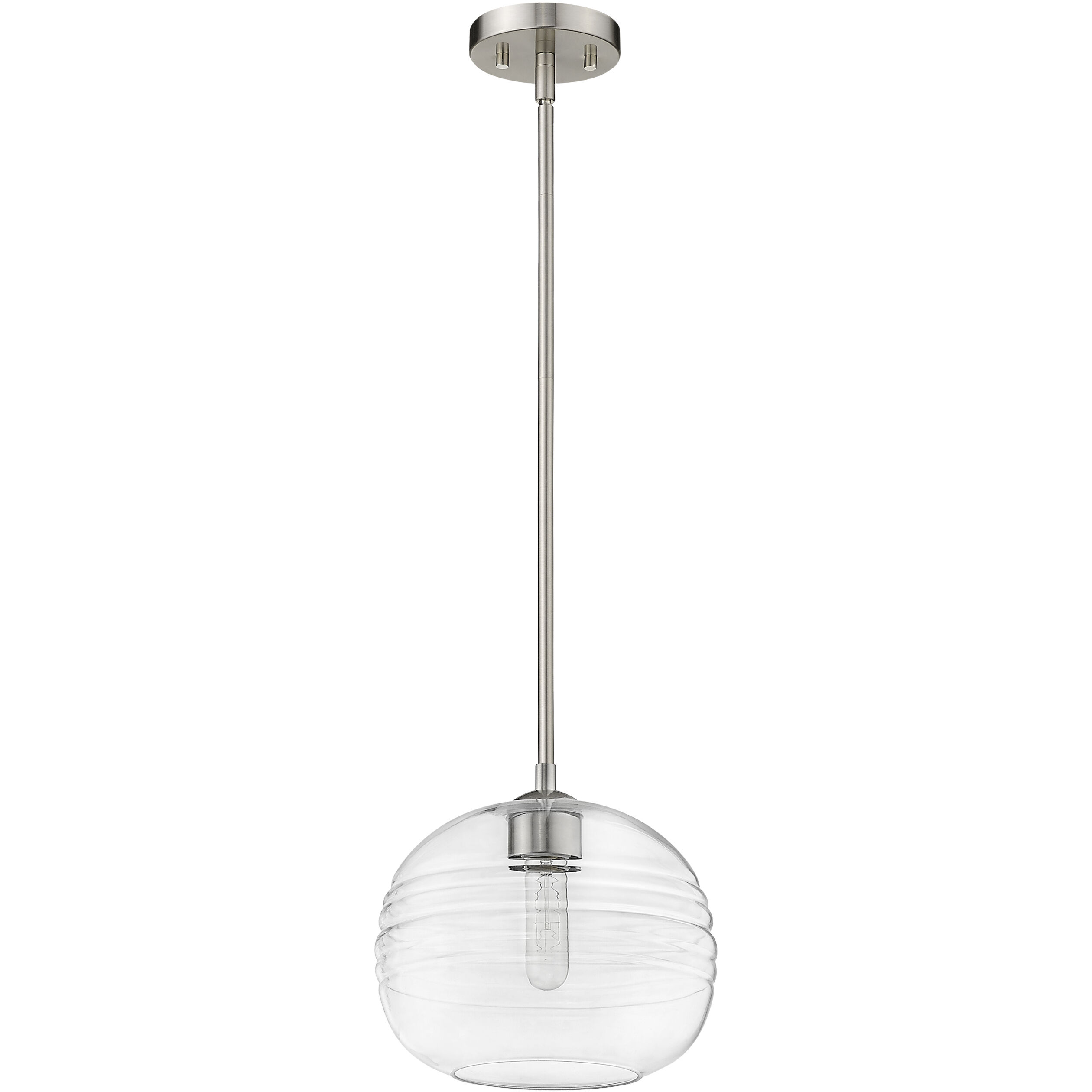 Harmony 1 Light 10 inch Brushed Nickel Pendant Ceiling Light