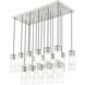 Alton 17 Light 42 inch Brushed Nickel Linear Chandelier Ceiling Light