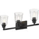 Bohin 3 Light 24 inch Matte Black Vanity Wall Light